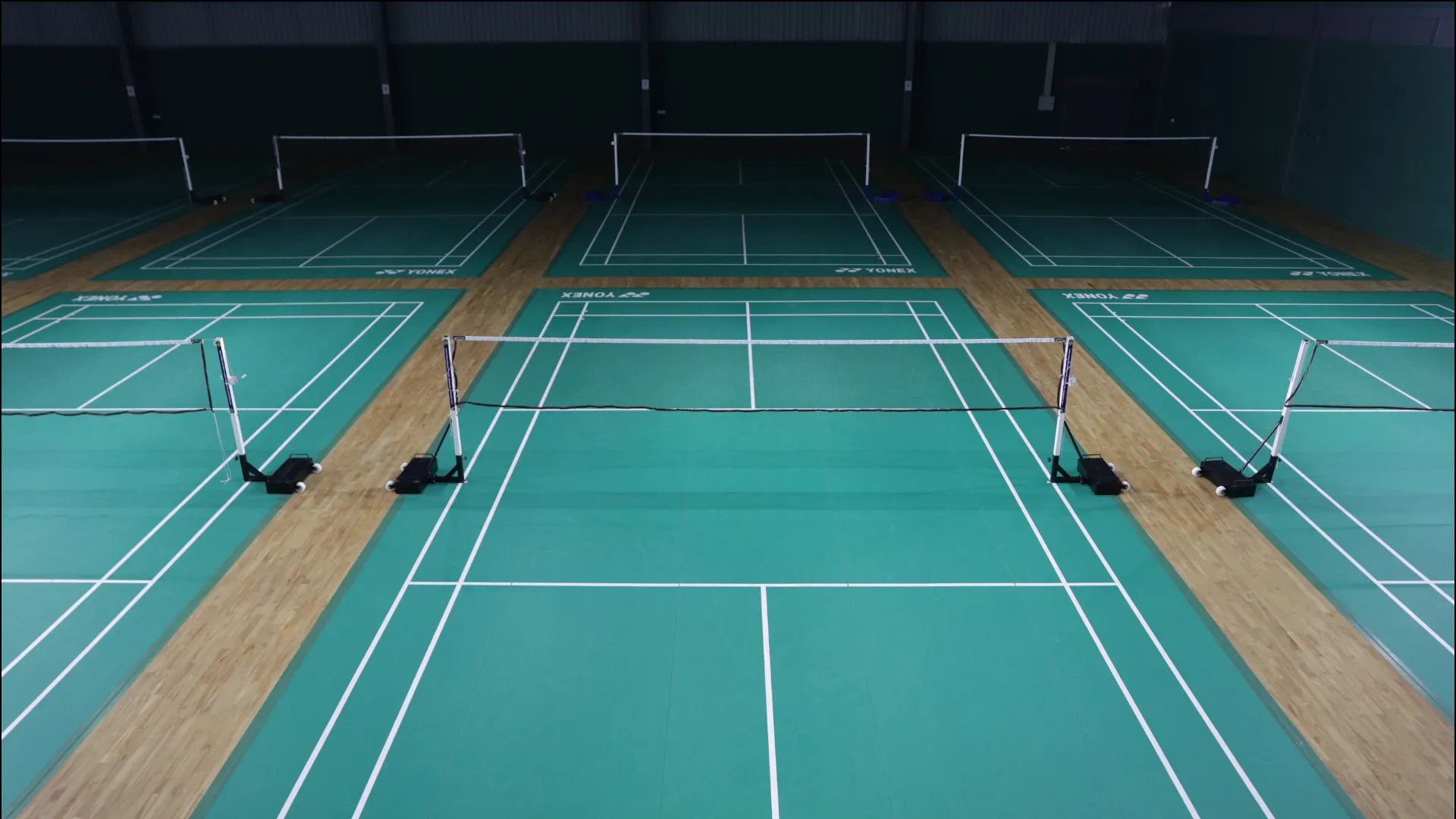 Indoor badminton courts