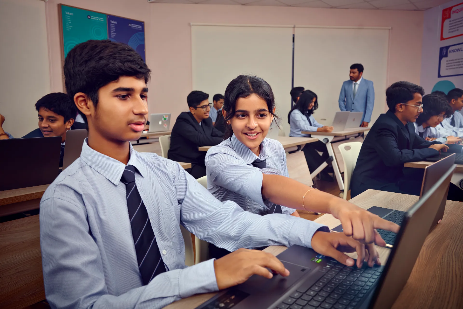 Students in a JAIN Public School classroom